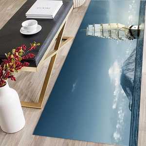 Wave Sea Printed <b>Rug</b> - Modern Anti-Slip Carpet for Living Room,<b>Chenille</b> <b>Rug</b> - Product Image 4