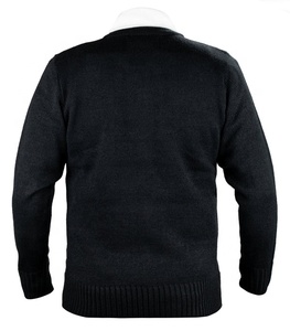 Pull de sécurité unisexe à fermeture éclair sur le devant, cardigan à col rond pour l'hiver, uniforme de sécurité complet et chaud - Product Image 5