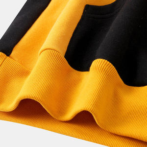 Sweat à capuche avec impression bouffante personnalisée pour hommes, sweatshirts lourds avec bord coupé, ourlet brut, technique de teinture unie pour l'hiver - Product Image 4