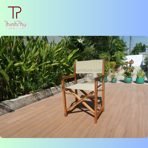 Chaise de directeur extérieur en bois d'acacia pour des événements de jardin jardin ou cuisine pour la villa de ferme ou le salon-bon prix - Product Image 6