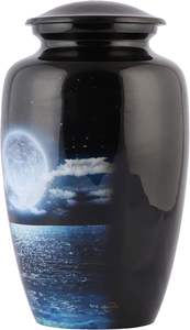 Print Green Adult Cremation Urns for Human <b>Ashes</b> with Beautiful Velvet Bag for <b>Dog</b> <b>Ashes</b> Funeral Burial Memorial Custom Size urn - Product Image 2