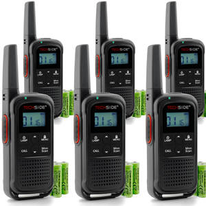 Prix Usine TechSide TS-T3BAUD+6 Go Talkie-walkie PMR446 16 Canaux Portée 10 km Recharge USB-C Avec Batteries Rechargeables - Product Image 1