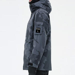 Chaqueta de esquí para hombre OEM personalizada con capa exterior impermeable a prueba de viento diseño cálido y opciones de logotipo de etiqueta privada - Product Image 3