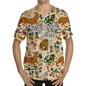 Camisetas de béisbol y softbol de poliéster 100%, ropa deportiva transpirable con nombres de equipos sublimados personalizados, logotipos, números impresos - Product Image 1