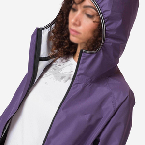Chaqueta Corta Ligera con Capucha y Cordón Ajustable, Bolsillos con Cremallera, Impermeable, Cortavientos, Bloques de Color, para Mujer, Servicio OEM, Venta al Por Mayor - Product Image 4