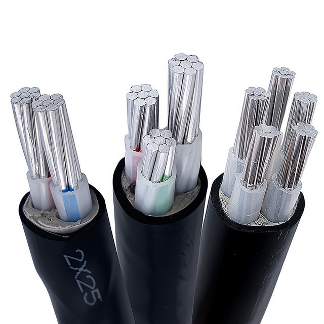 Solid Aluminum Power Cable 1-4 Core PVC XLPE Insulated Sheathed 0.6/1KV for Overhead Line Industrial Power Transmission Project