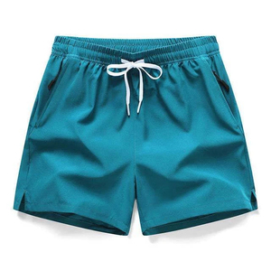 Men's 5-Inch Eco-Friendly <b>Canvas</b> <b>Plain</b> Dyed Knitted Quick-Dry Mid Waist Running Shorts Sporty Style Breathable Fitness Training - Product Image 5