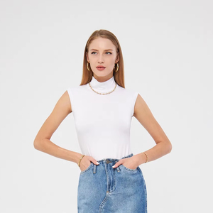 Col roulé sans manches Viscose Body Slim Fit décontracté Relax et élégant sous-vêtement avec fonction anti-boulochage - Product Image 1