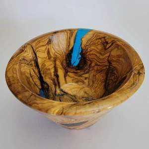 Luxury <b>Wooden</b> <b>Resin</b> Bowl Handmade Decorative Bowl <b>For</b> Fruits Snacks And Stylish Home Kitchen <b>Table</b> Decor - Product Image 1