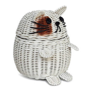 Panier en rotin avec couvercle pour enfants, paniers de rangement tressés à bas prix, paniers tissés, décoration de chambre pour bébé - Product Image 6