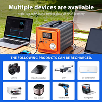 Station d'alimentation portable 500Wh, générateur solaire portable avec batterie LiFePO4, station d'alimentation solaire pour le camping, les voyages en camping-car