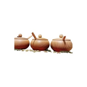 High Quality Wooden Sugar Bowl <b>Box</b> Household Eco Friendly Acacia Wooden Sugar Salt <b>Storage</b> Bowl at Low Price - Product Image 5