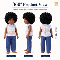 Poupée TUSALMO personnalisée de 14 pouces pour filles afro-américaines, en vinyle souple, cheveux bouclés, jouet éducatif interactif, OEM ODM