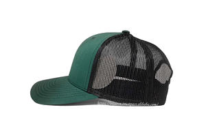 Nouvelle arrivée de chapeaux de camionneur en tissu vert Casquettes de camionneur Logo personnalisé OEM de haute qualité Casquettes de sport - Product Image 3