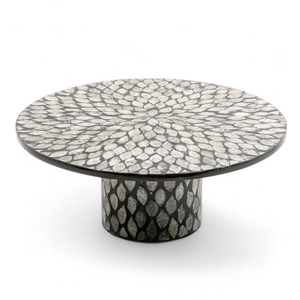 Base para Pastel de Nácar con Núcleo de Bambú, Ecológica, No Tóxica, Artesanía de Concha para Exhibición de Pasteles y Postres, Hecho a Mano en Vietnam - Product Image 1