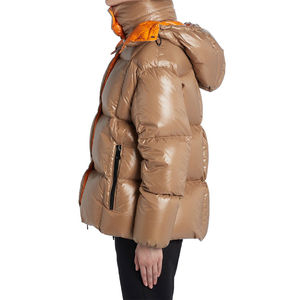 Chaqueta acolchada con capucha de manga larga de estilo invernal, fabricación OEM de alta calidad, nailon transpirable acolchado, impermeable, de secado rápido - Product Image 3