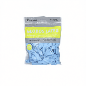 Palloncini in lattice Party Love 12 cm blu pastello R5 per decorazioni - Product Image 2