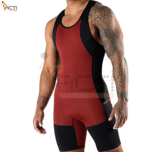 Vente chaude hommes maillots de lutte 100% Polyester tissu maillots de lutte confortable entièrement Sublimation maillots de lutte - Product Image 2