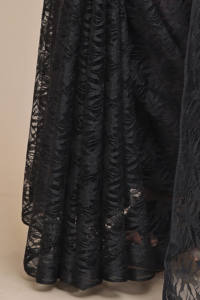 SITARA WINE Bollywood Art Soie Imprimé Floral Prêt-à-Porter Saree avec Blouse Non Cousue pour Fête d'Hiver Festive Wear - Product Image 3