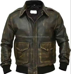 Chaqueta de Cuero Genuino Personalizada para Hombre, Diseño Personalizado de Alta Calidad, Corte Entallado, Ropa de Exterior, Curtida, de Secado Rápido y Transpirable - Product Image 3
