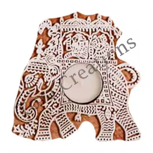 Vente chaude élégant rond en bois chauffe-plat bougeoir idéal pour Noël Pâques mariage et fonctions de décoration de la maison - Product Image 3