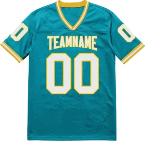 Camiseta de Fútbol Americano Personalizada con Colores y Nombre/Número del Equipo, Talla Grande para Hombre, con Mangas Cortas y Tela Transpirable - Product Image 3