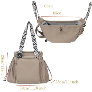 <span class=keywords><strong>Mochila</strong></span> de Moda Portátil de Gran Capacidad <span class=keywords><strong>con</strong></span> Cremallera de Nailon y Doble Asa, Multifuncional, para Coche, Maternidad - Product Image 3