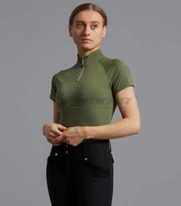 Camisa Ecuestre de Secado Rápido para Mujer, Tejido Atlético Elástico y Cómodo, Absorbe la Humedad, Ropa de Montar a Caballo, Tops de Equitación - Product Image 1