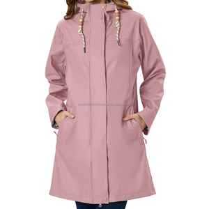 แจ็คเก็ตกันลมกันน้ำใช้ได้ทั้งชายและหญิงปกตั้งมีซิปปิดขนแกะพิมพ์ลายเรียงรายกิจกรรมกลางแจ้งเดินป่า - Product Image 2