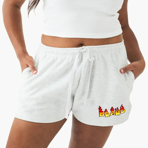 OEM Customised 100% Cotton Women's Sports Shorts Heavyweight 300GSM Breathable Regular Fit Casual Wear High Quality Button - Product Image 4