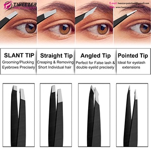 แหนบถอนขนคิ้วคุณภาพสูง ดีไซน์หลากหลาย ไม่มีช่องว่าง ผลิตจากเหล็กกล้าไร้สนิมญี่ปุ่น - Product Image 5