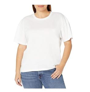 เสื้อเจอร์ซีย์แขนสั้นสำหรับผู้หญิงผ้าคอตตอนสีทึบเสื้อเจอร์ซี่ผ้าฝ้าย100% ไซส์ใหญ่พิเศษออกแบบได้ตามต้องการราคาโรงงานบังคลาเทศ - Product Image 3