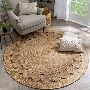 Ensembles de tapis, tapis de salon moderne, tapis en jute fait à la main, respectueux de l'environnement, pour chambre à coucher, salon et couloir - Product Image 4