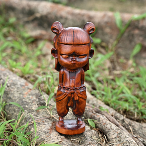 Sculpture en bois de Nezha, figure sculptée de la mythologie orientale pour les collectionneurs d'<span class=keywords><strong>art</strong></span> et la décoration intérieure créative - Product Image 4