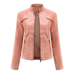 Veste en cuir véritable de produit à la mode de bas prix pour des femmes fabriqué en usine conception personnalisée femmes veste en cuir véritable - Product Image 1
