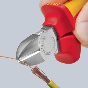 Alicates de Corte Diagonal KNIPEX de 180 mm con Empuñaduras Multicomponentes VDE para Gestión de Cables y Accesorios - Product Image 3