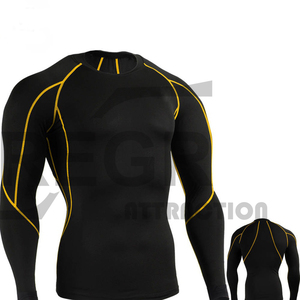 Compression Gym Shirts Surfing Long Sleeve Custom Logo UV BJJ Rashguard MMA Sublimated <b>Mens</b> Rash Guard DHL Sublimation FEDEX OEM - Product Image 1
