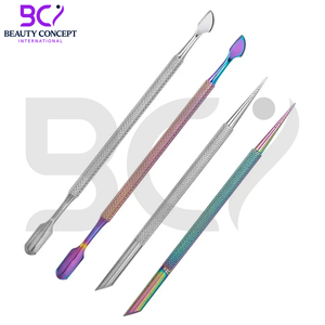 Poussoir double tête pour enlever les cuticules des ongles Poussoir pour peaux mortes Acier inoxydable Pédicure Manucure Art Cleaner Tools - Product Image 3