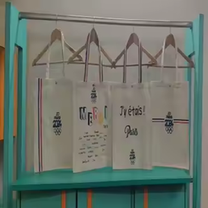 Sac fourre-tout d'épicerie en toile de coton biologique de grande capacité personnalisable, pliable et écologique pour la vente au détail, utilisation promotionnelle en vrac - Product Image 2