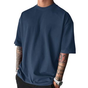 T-shirt streetwear personnalisé de haute qualité, broderie de haute qualité, manches courtes, coupe ample, coton, maille tricotée, jersey - Product Image 5