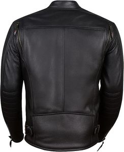 Veste de motard en cuir surdimensionnée d'hiver personnalisée ODM OEM pour hommes, col montant, style zippé, haute qualité, design de poche personnalisé - Product Image 4