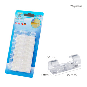 20-Piece <b>Plastic</b> Cable <b>Hooks</b> Buckles Detachable Functional Design for Network and Optics - Product Image 4