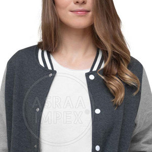 Veste Letterman en tricot respirant pour femmes de grande taille, durable et en gros à vendre - Product Image 5