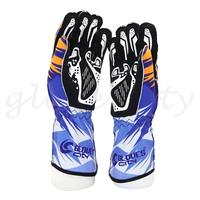 Gants de karting personnalisés de qualité supérieure, antidérapants, respirants, en polyester, à doigts entiers, pour sports de plein air, coupe-vent