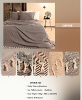 DAFNI BIG PAZAR Couvre-lit en suède jacquard tissé 100% coton respirant, teint uni, avec pompons, 200x230cm, poids moyen 300g/m