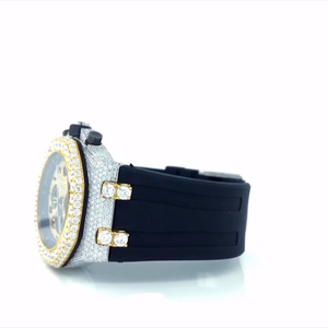 Montre en moissanite de qualité supérieure à prix d'usine, montre en moissanite DEF sertie de diamants - Product Image 3