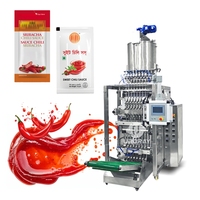 Machine d'emballage de remplissage de sauce pimentée de sachet de pâte à crème liquide à plusieurs voies entièrement automatique