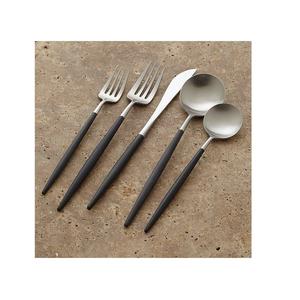 Juego de cubiertos de acero inoxidable de 5 con mango antiguo negro para juegos de cubiertos de cena hechos a mano de hotel a un precio razonable - Product Image 1