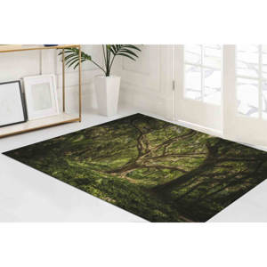 Tapis imprimé paysage naturel - Motif arbre, lavable en machine, personnalisé, tapis en velours - Product Image 1
