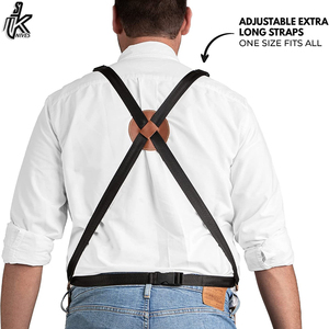 Abrebotellas de correa cómoda cruzada de Cuero 100%, babero de cocina sin mangas de alta calidad, uso multiescena, pedido mínimo al por mayor - Product Image 4